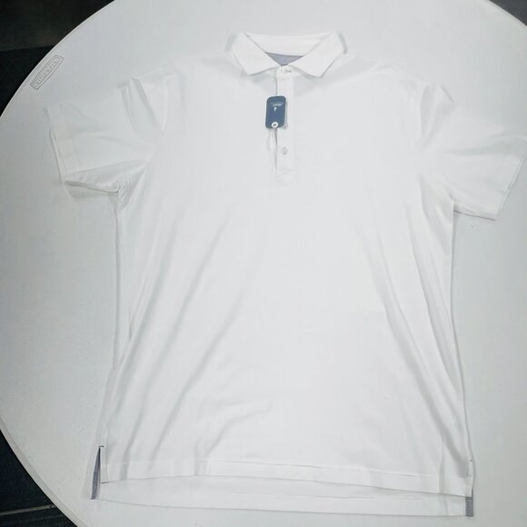 johnnie-O Linxter Cotton Blend Performance Polo White Size Large NWT - Picture 6 of 6
